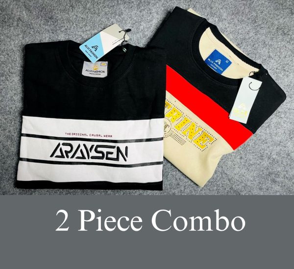 2 Piece Combo Package With Free Delivery | Premium Full Sleeve T-Shirt for Mens